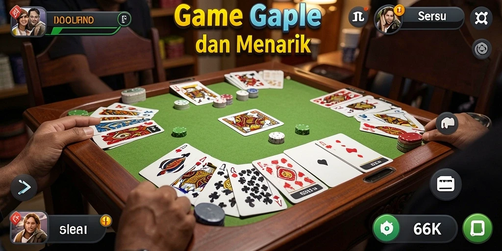 Tampilan gameplay Gaple yang seru dan interaktif.
