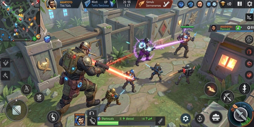 Tampilan gameplay AKARTOTO yang menarik dan penuh warna.
