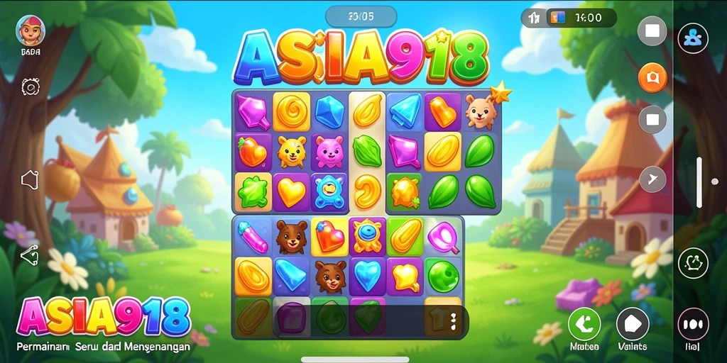 Tampilan gameplay ASIA918 yang menarik dan penuh warna.