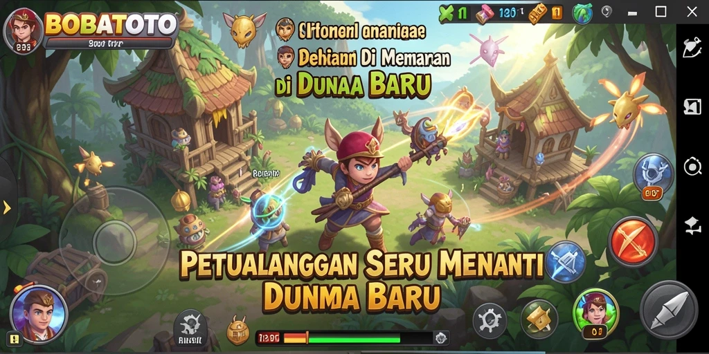 Tampilan gameplay BOBATOTO menunjukkan petualangan yang seru dan menarik.