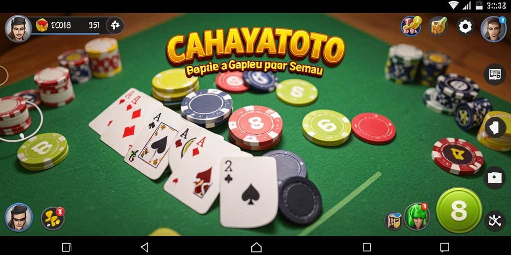 Tampilan gameplay seru di CAHAYATOTO Gaple.