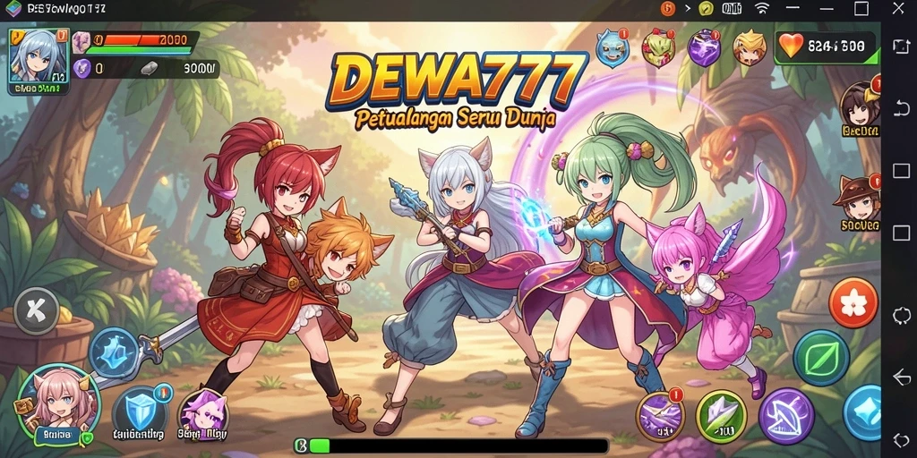 Screenshot dari pertarungan epik di DEWA777 yang menampilkan karakter anime.