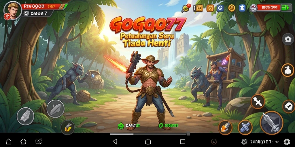 Tampilan gameplay GOGO77 yang menampilkan aksi petualangan seru.