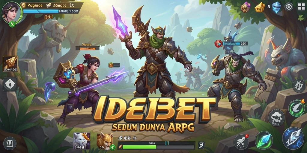 Tangkapan layar menunjukkan aksi seru dalam gameplay ARPG di IDEBET.