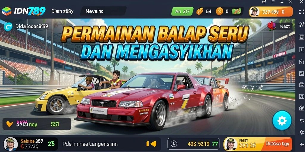 Gameplay seru di IDN789 dengan mobil balap cepat dan grafis menawan.