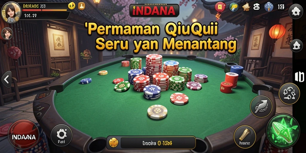 Tampilan gameplay menarik dari INDAAA saat bermain QiuQiu.