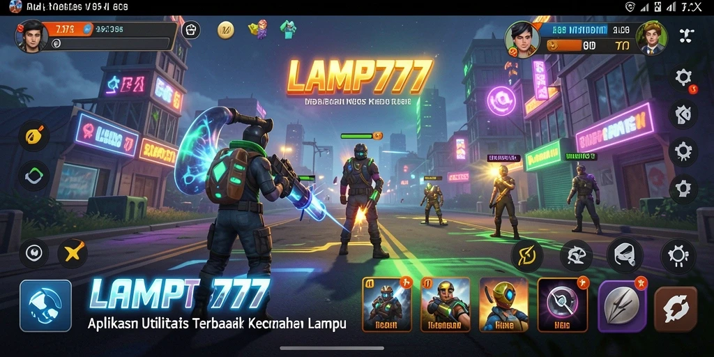 Tampilan antarmuka LAMPU777 dengan fitur pengaturan kecerahan lampu.