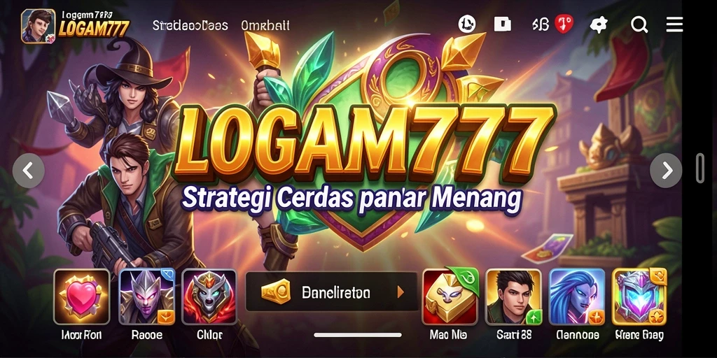 Screenshot menampilkan pertarungan strategis di LOGAM777.