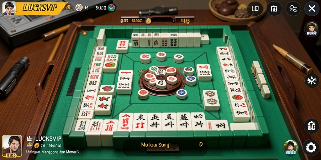 Tampilan gameplay menarik dalam LUCKSVIP Mahjong.