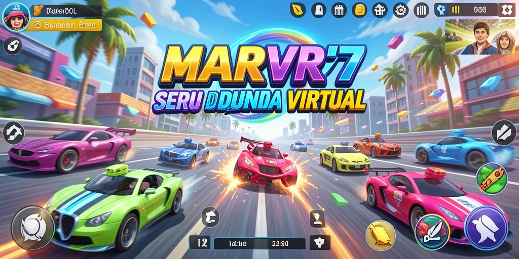 Gameplay MARVRL77 menampilkan aksi balapan yang mendebarkan dan grafik yang luar biasa.