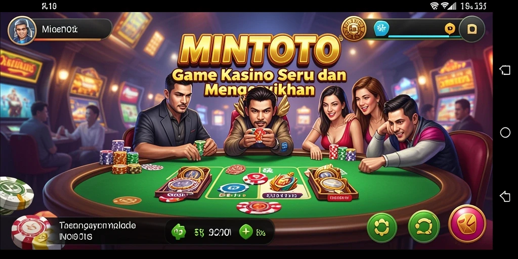 Screenshot MINTOTO menampilkan gameplay Kasino yang menarik dan interaktif.