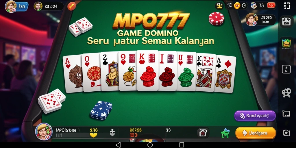 Tampilan gameplay seru dan menarik dalam permainan Domino MPO777.