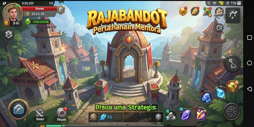 Tampilan gameplay menegangkan dalam RAJABANDOT yang penuh strategi.