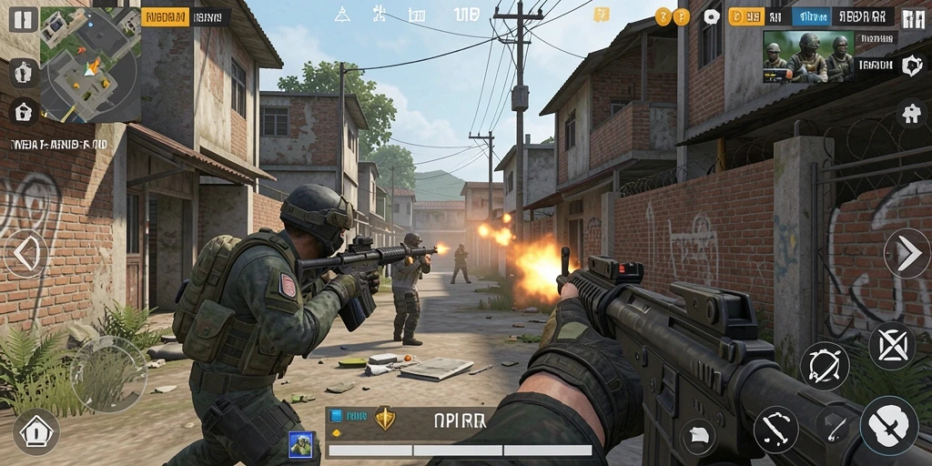 Tangkapan layar gameplay RPRR yang penuh aksi dalam mode TPS.