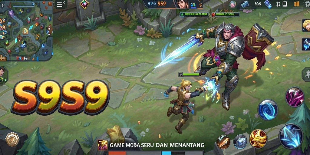 Screenshot menampilkan aksi pertarungan seru dalam S9S9.