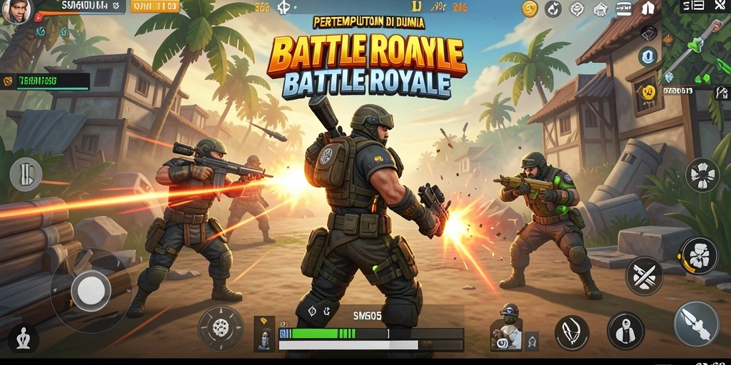 Tampilan gameplay SM605 dengan aksi pertempuran seru.