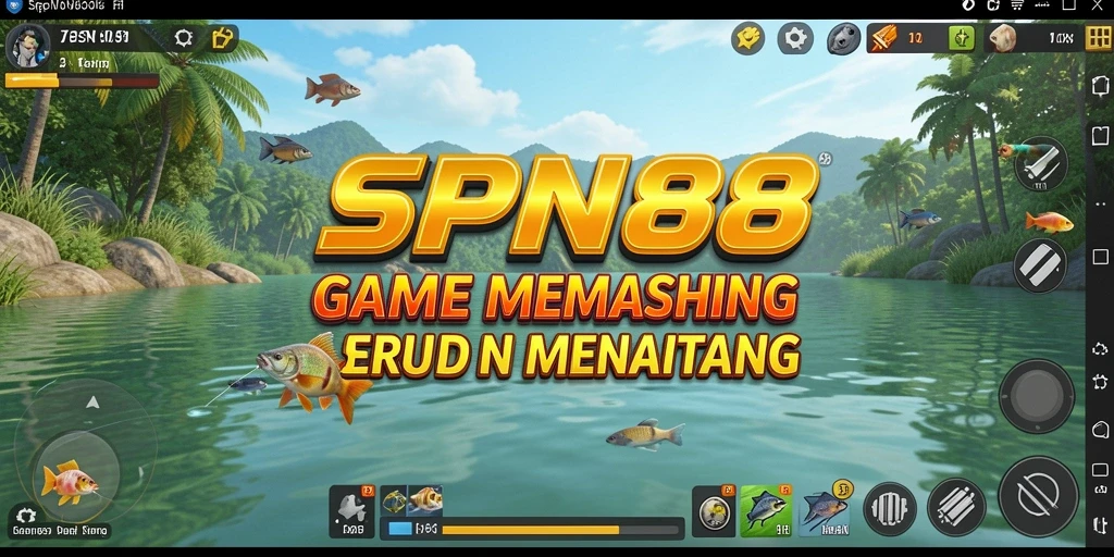 Screenshot SPN88 menampilkan gameplay memancing yang seru dan interaktif.