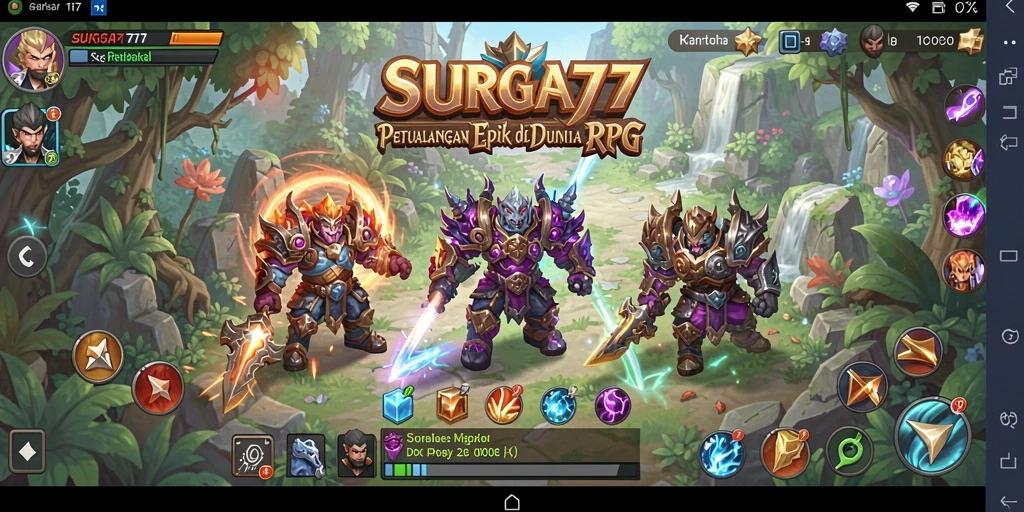 Tampilan gameplay RPG yang seru dan penuh aksi di SURGA77.